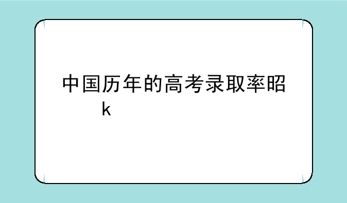 中国历年的高考录取率是多少